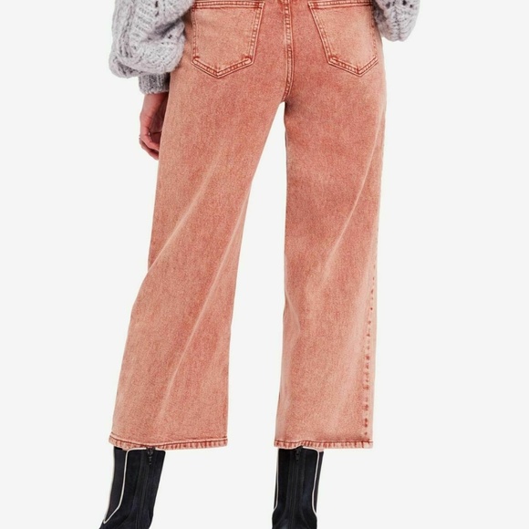 Free People Jeans Brown Terracotta Cropped Sz 30 - Picture 2 of 8